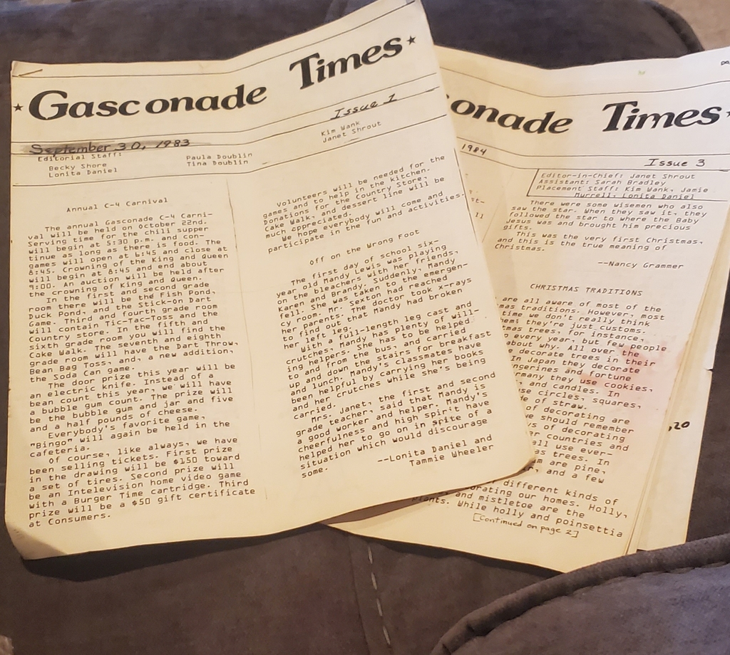 Issues 1 and 3 from the 1983/84 School Year